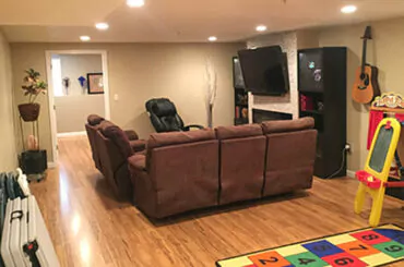 Basement remodeling into a guest room